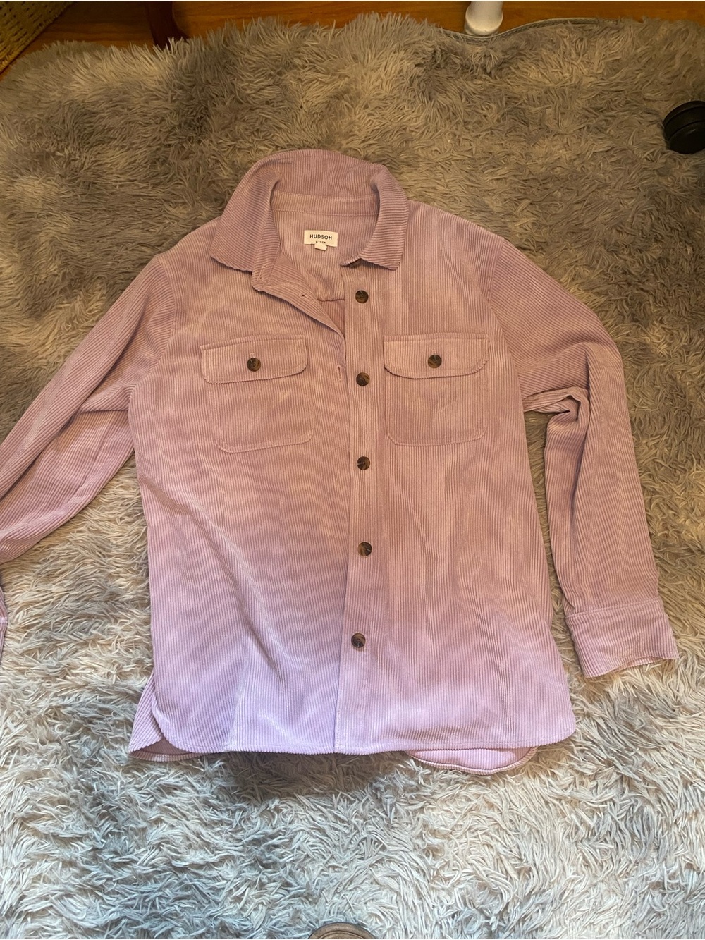 Hudson Jeans Lilac Ribbed Corduroy Top